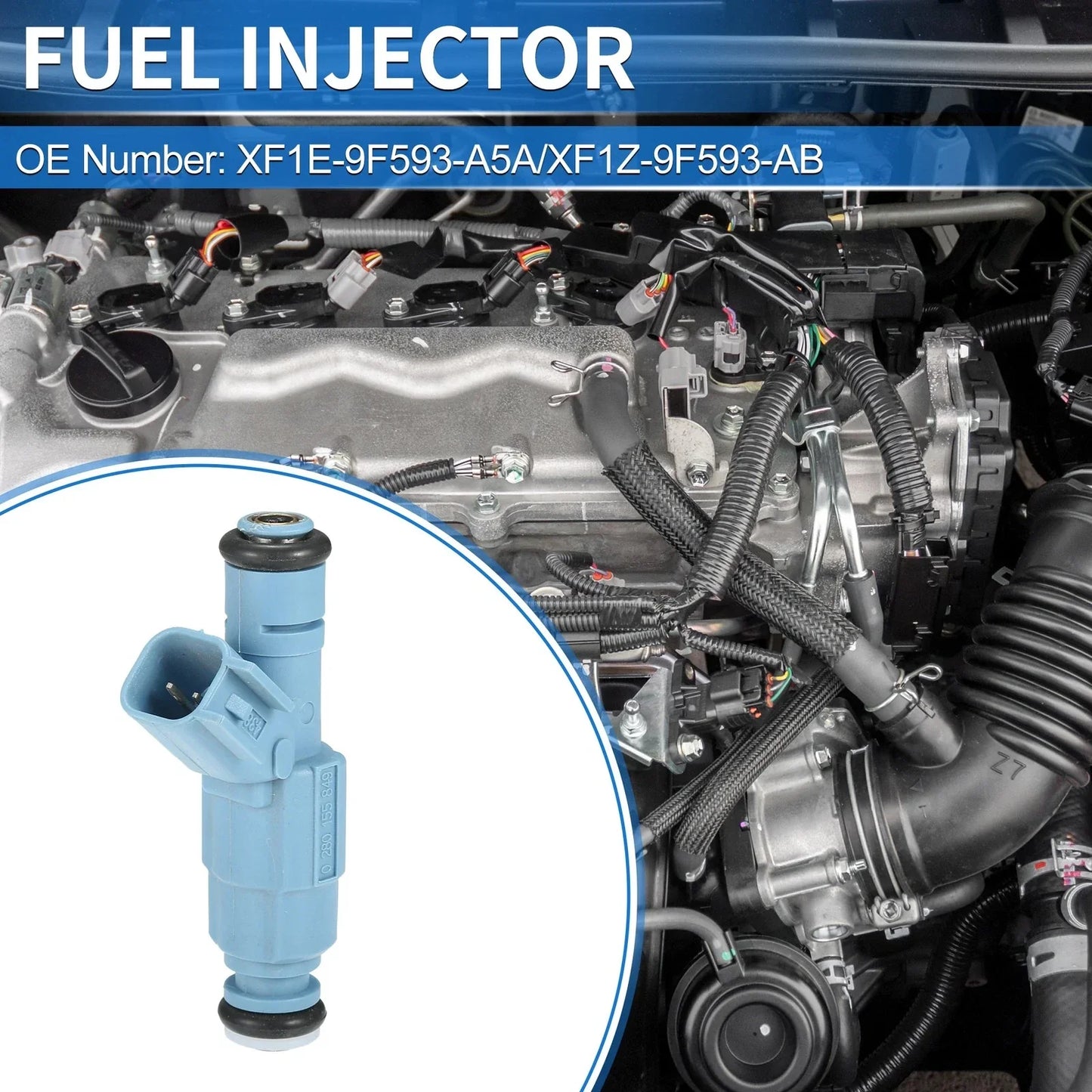 Fuel Injector for Dodge Ram 1500 2002-2007 4.7L Blue 1 x Unit