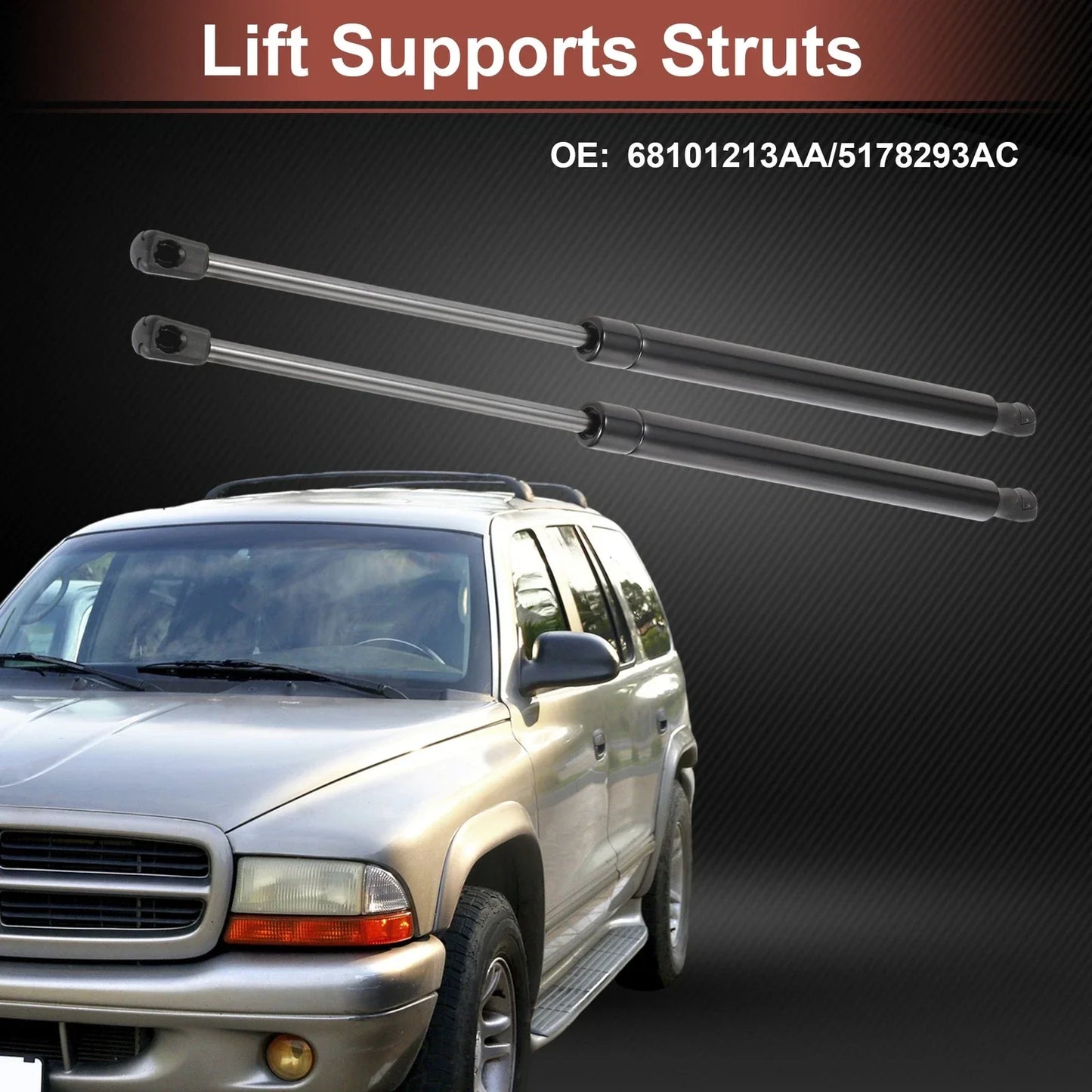 Rear Hatch Lift Supports for Dodge Journey 2009-2020 (2 x Gas Struts)