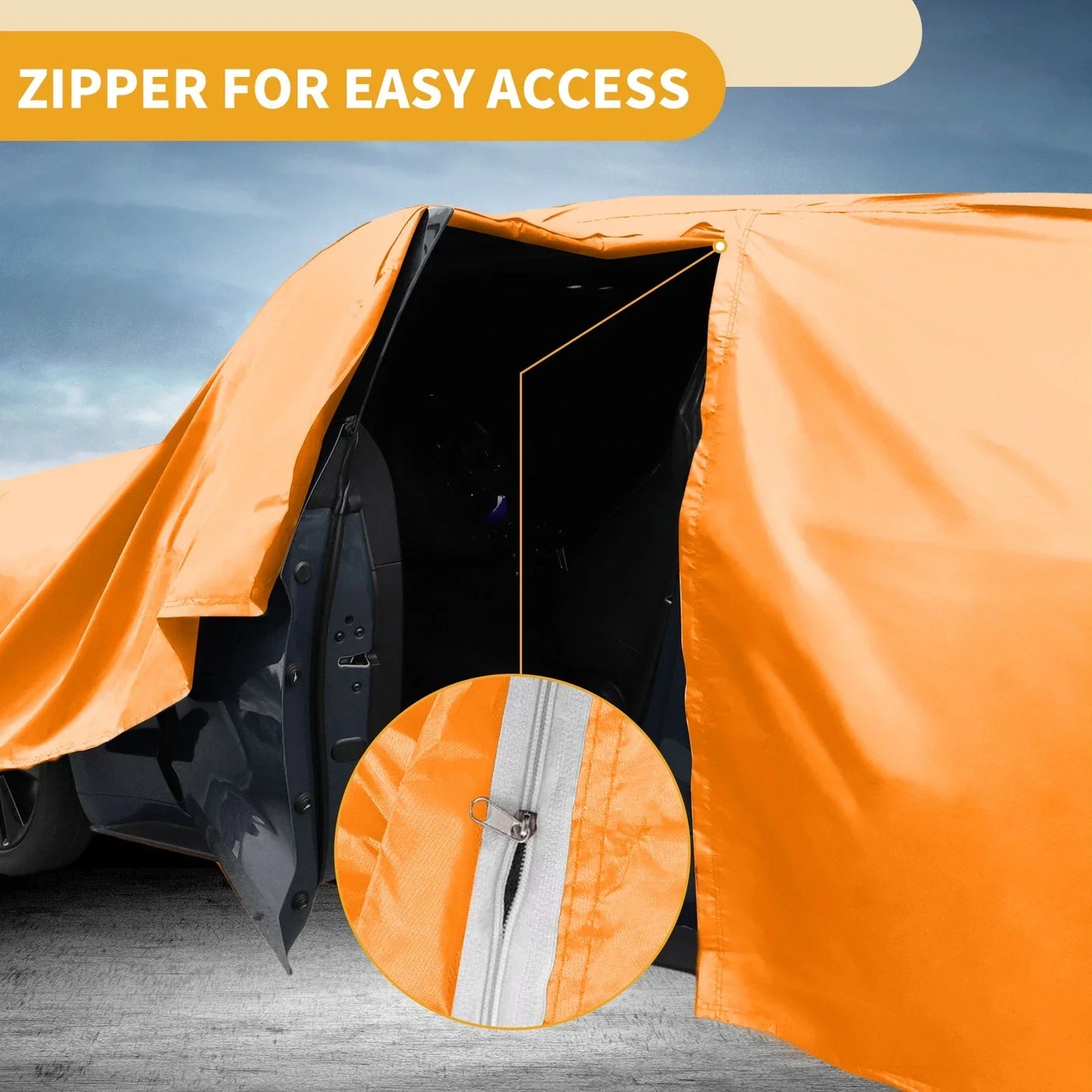 All Weather Car Cover for Hyundai Tucson Orange 210D-PU (2016-2023)