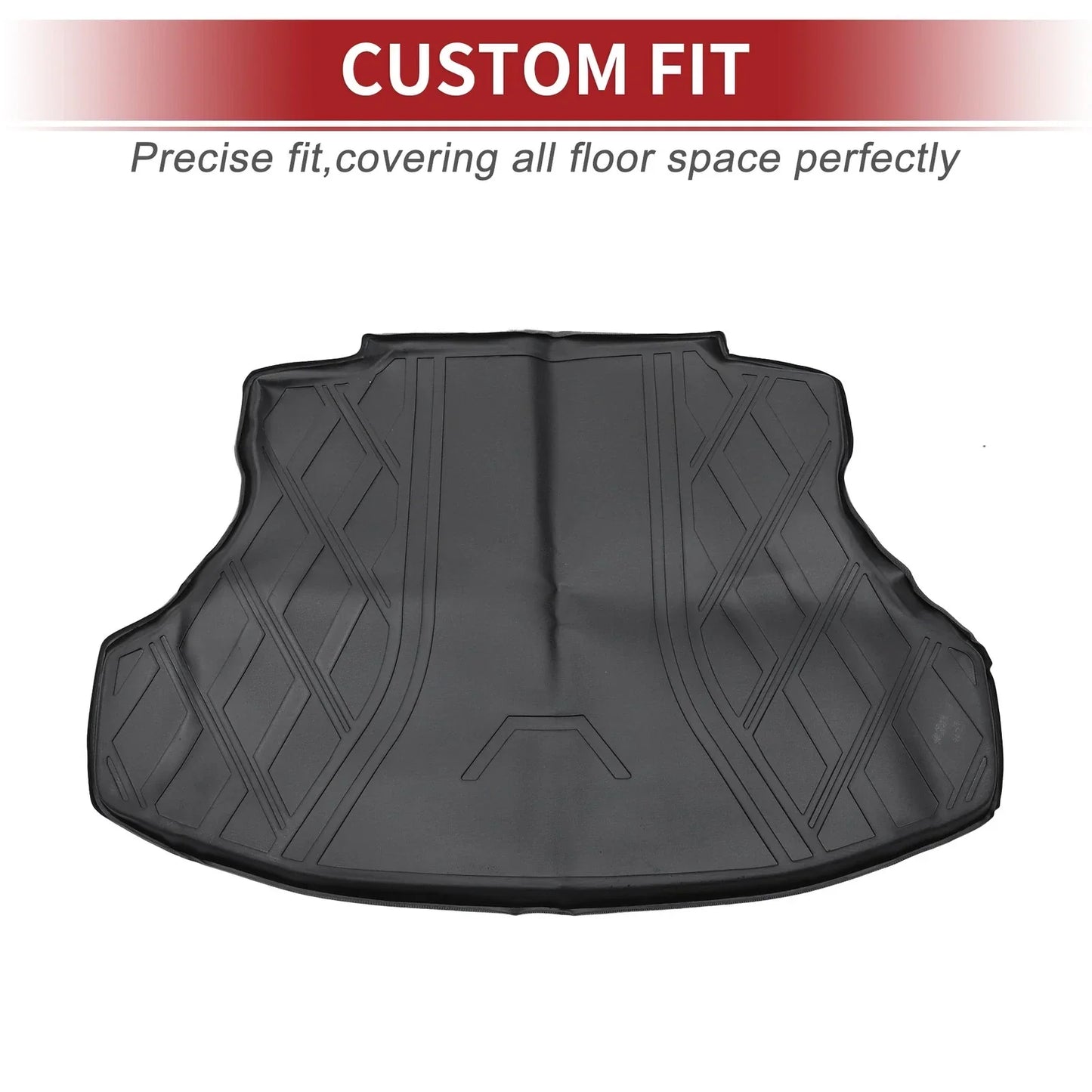 Cargo Liner Rear Trunk Mat for Honda Civic (2012-2015) Diamond Pattern TPE