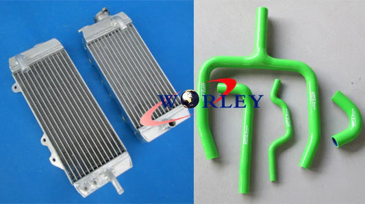 Aluminum Radiator + Blue Silicone Hoses for Kawasaki KXF250 KX250F (2011-2016)