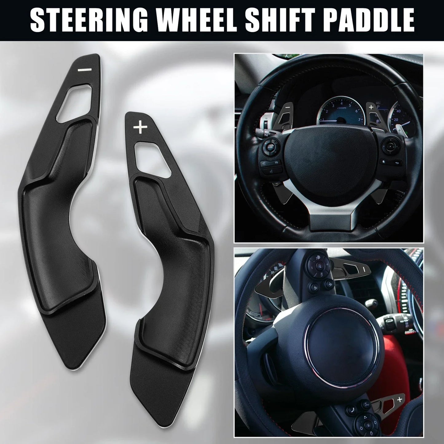 Black Steering Wheel Paddle Shifter Extensions for Lexus IS350 IS250 IS300 (2013)