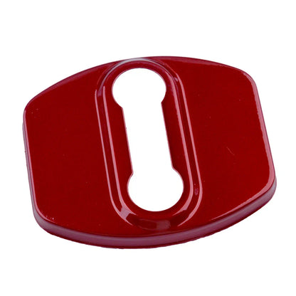 4 x Red Stainless Steel Door Lock Buckle Covers for Hyundai Kia