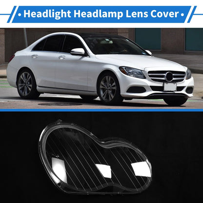 Car Front Right Headlight Lens Cover for Mercedes-Benz C-Class (2001-2017)