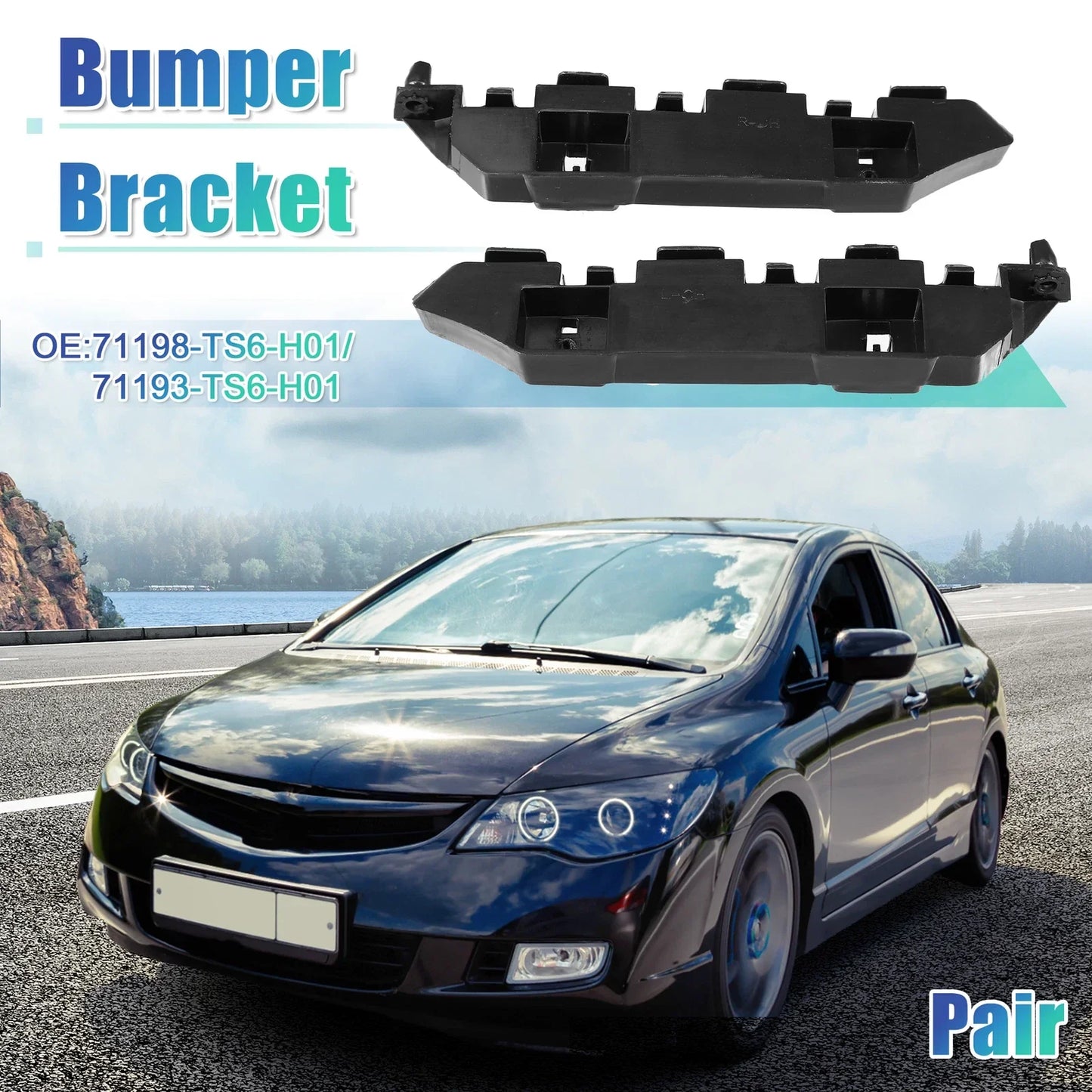 Bumper Bracket for Honda Civic 2012-2015 (2 x Left & Right)