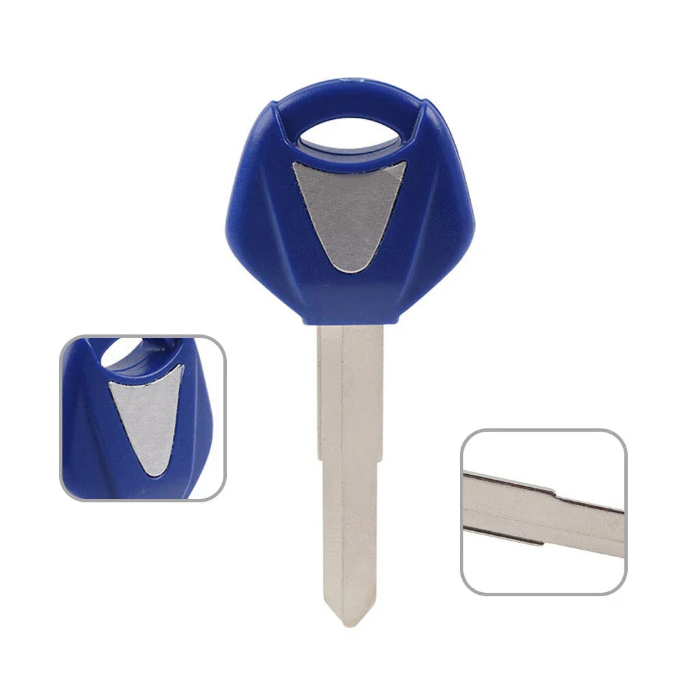 Blue Motorcycle Uncut Blank Key for Yamaha YZF R1 R6 FZ1 FZ6 MT07 MT09
