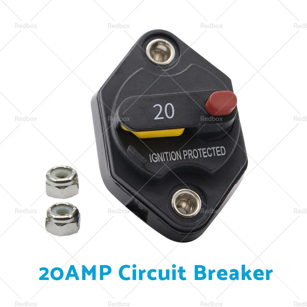 Waterproof Circuit Breaker 12V 32V DC Manual Reset 15A-50A for Various Models