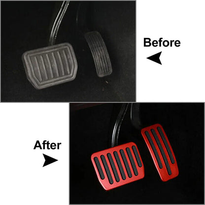 Silver Steel Brake Gas Pedals Protection Cover for Tesla Model 3 (2017-2023)