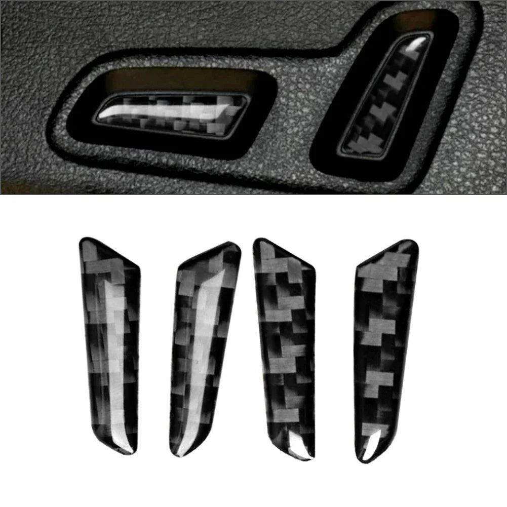 Carbon Fiber Seat Adjustment Switch Panel Cover for Audi A4 A5 S4 RS4