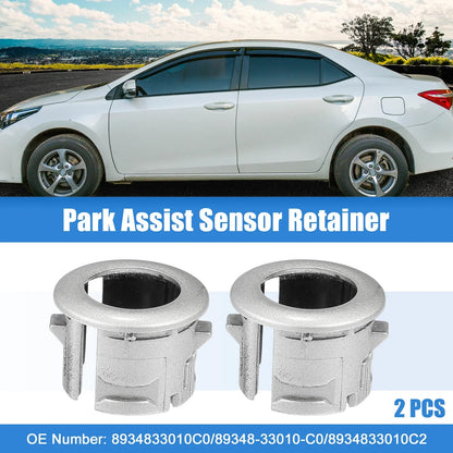 2 x Parking Sensor Retainer Holders for Lexus ES350 (2007) Durable Silver Tone