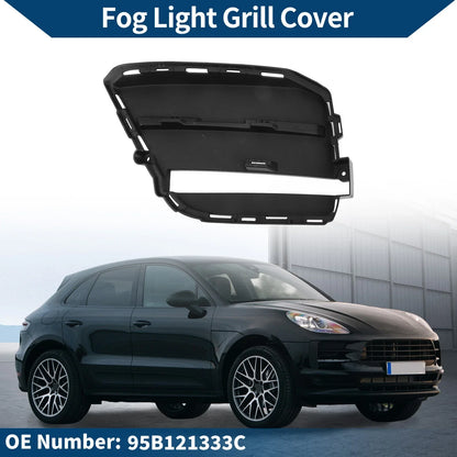 Front Left Fog Light Grill for Porsche Macan (2014-2023) - 1 x Black
