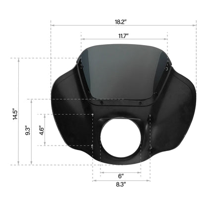 Headlight Fairing Windshield Bracket for Harley Street Bob Low Rider (2018-23)