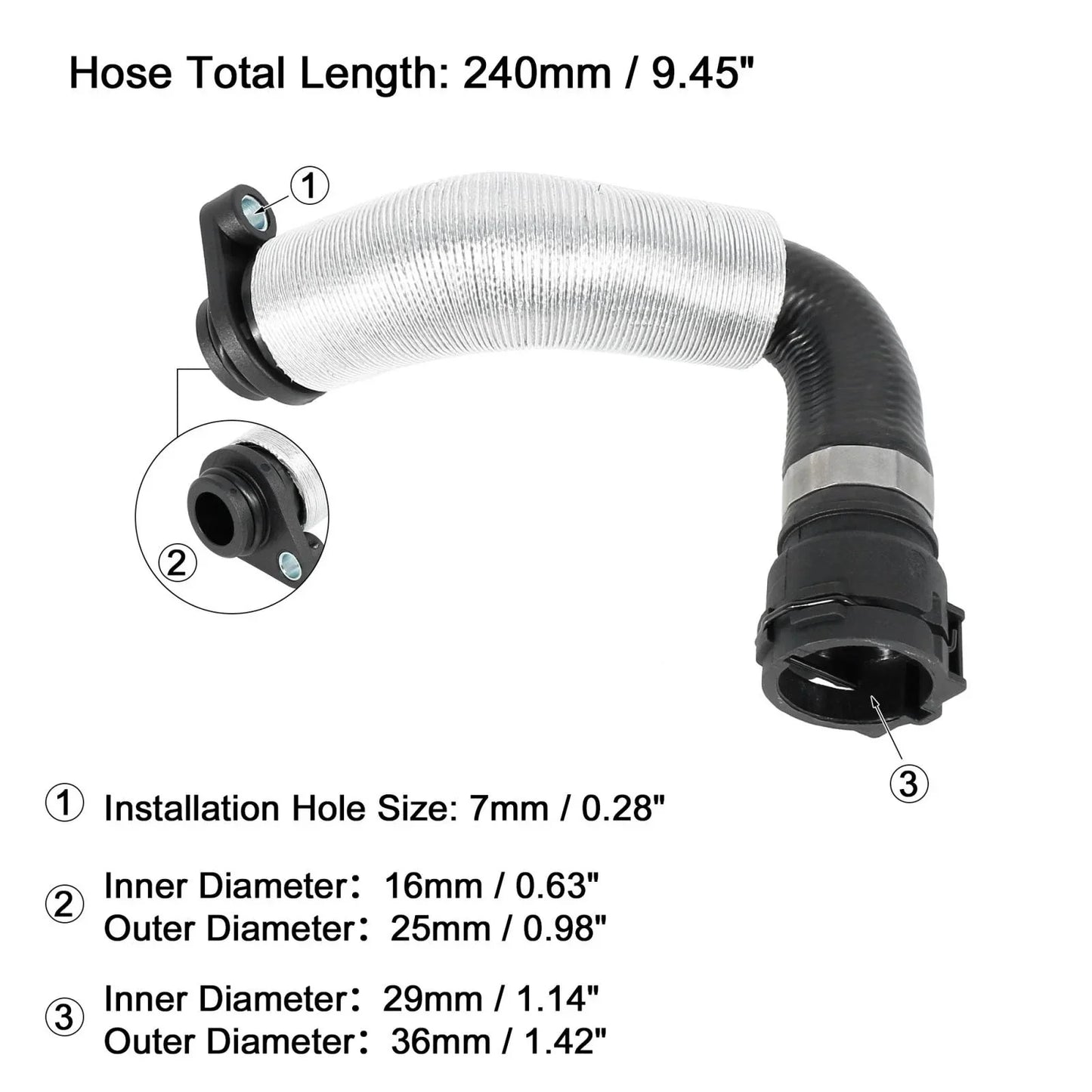 Radiator Coolant Water Hose for BMW 320i (2004 - 2005)