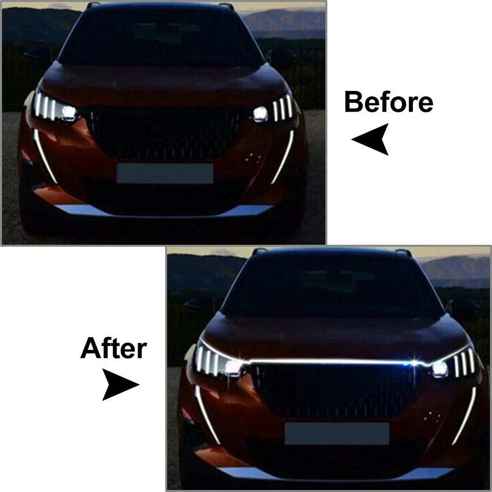 180cm Flexible Daytime Running Light Strip for Car (No Year Specified)