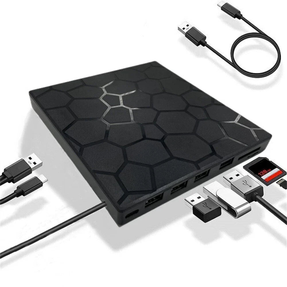 USB 3.0 External CD DVD Writer Burner Reader for Windows 7-11