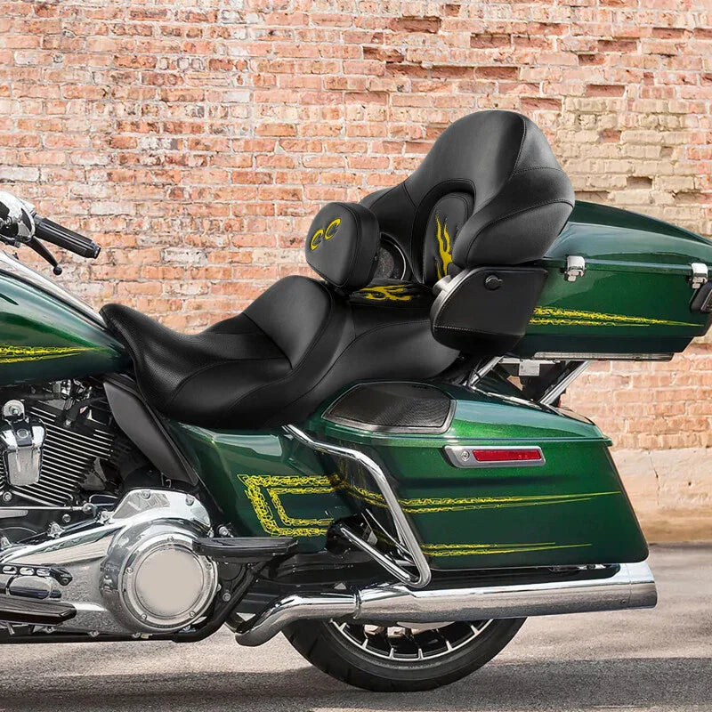 Driver Passenger Seat & Backrests for Harley Touring CVO Road Glide (2014-2023)