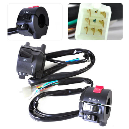 2 x 7/8" Handlebar Dash Switch for Honda Harley Motorcycle