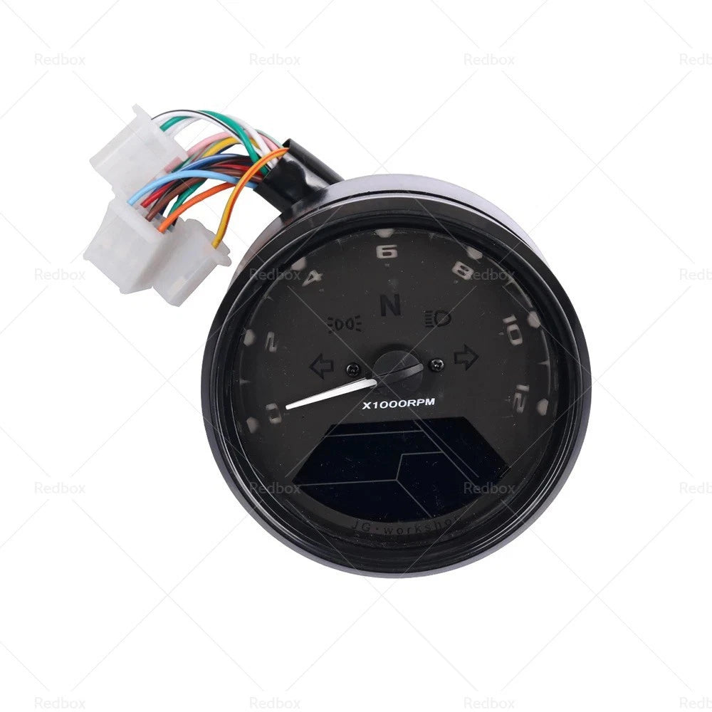 Digital Motorcycle Odometer Speedometer Tachometer Gauge LCD Backlight