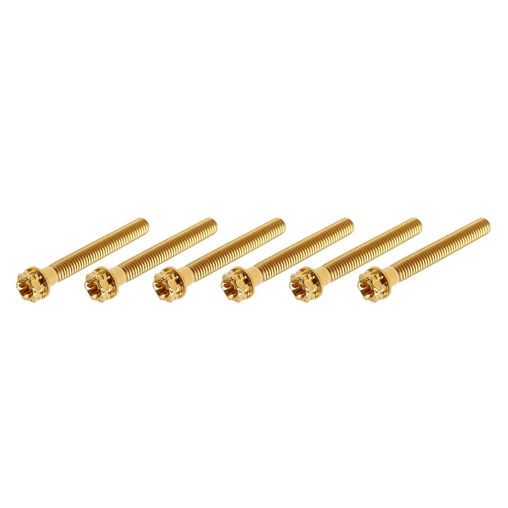 6pcs M6x45mm Titanium Torx Head Flange Screws for Motorcycle Bike