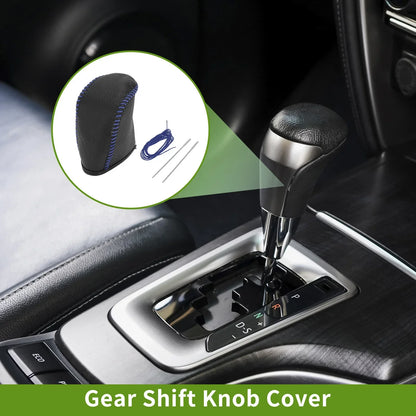 Gear Shift Knob Cover for Dodge Journey 2011-2020 - Pebbled Black Blue