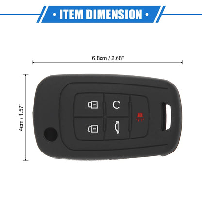 2 x 5 Button Smart Remote Key Shell for Chevrolet Camaro (2010-2019) Black