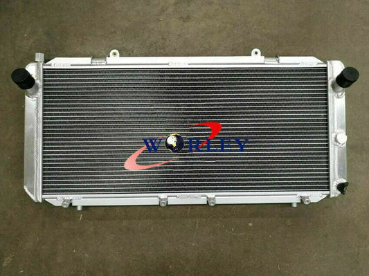 Aluminum Radiator + Fans + Black Hose Kit for Toyota MR2 SW20 (1990-1997)