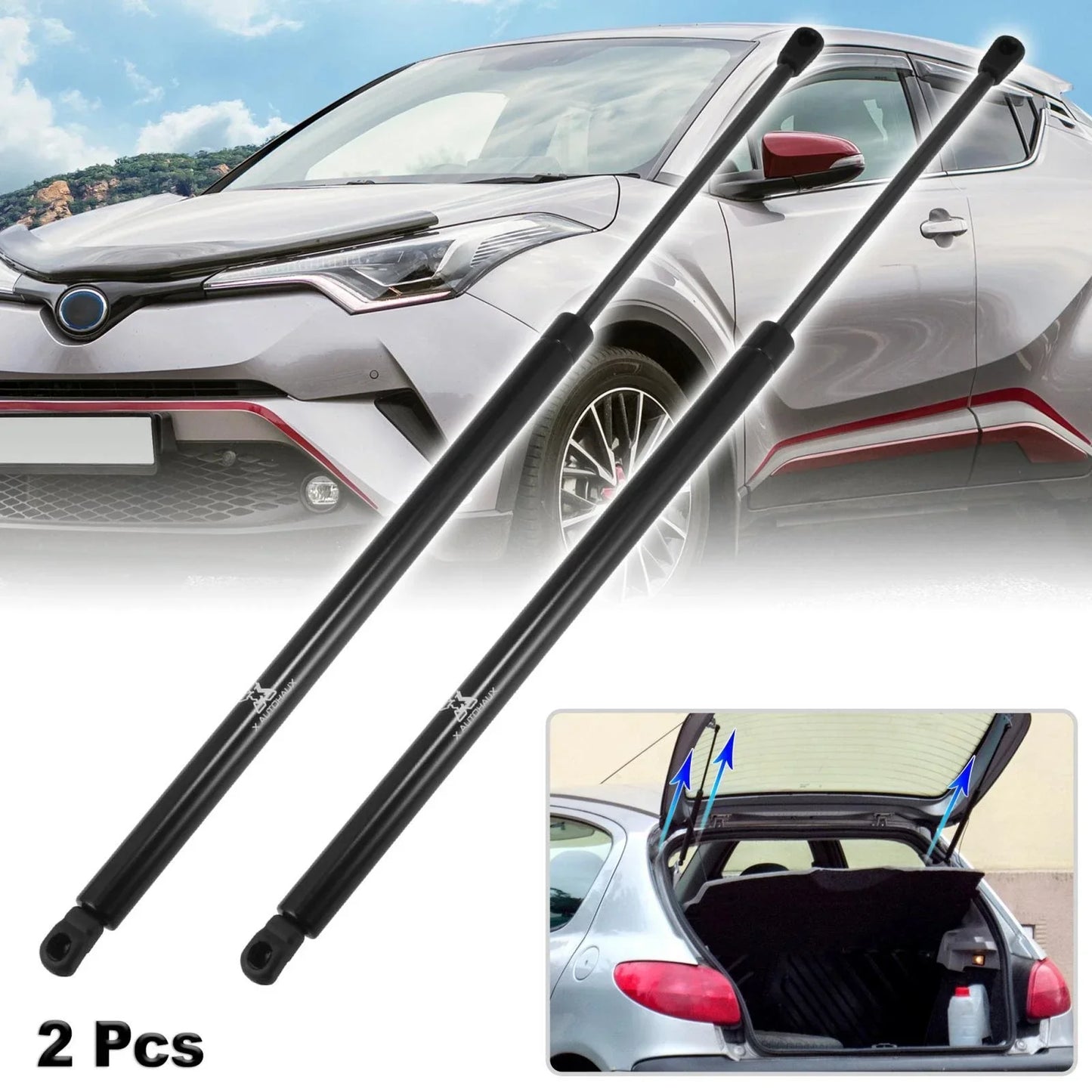 2 x Rear Trunk Gas Struts for Honda CR-V (2007-2011) Lift Supports Black