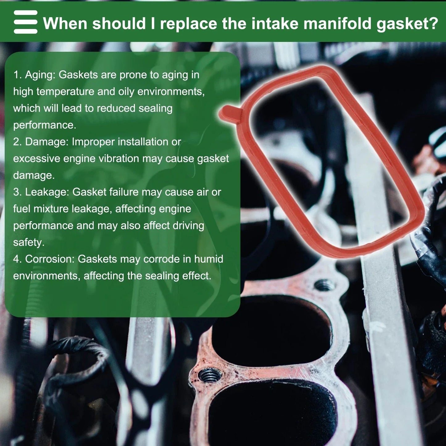 Engine Intake Manifold Gasket for Hyundai Grandeur (2011-2016)