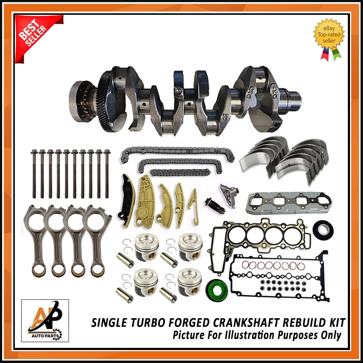 Forged Crankshaft Rebuild Kit Replacement for Land Rover Jaguar 204DTD (2000–2019)