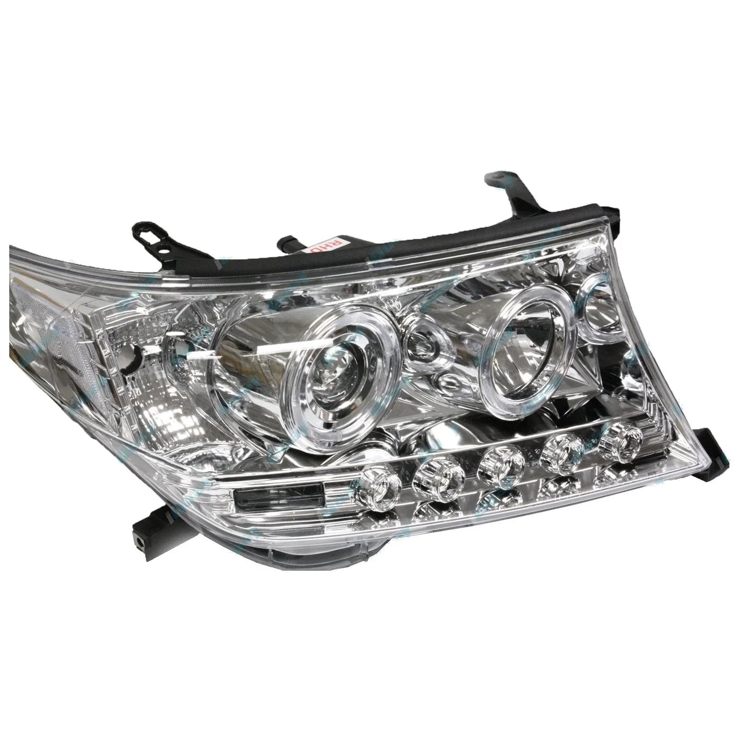 Angel-eye Projector LED Chrome Headlights for Landcruiser 200 Series (2007-2015)