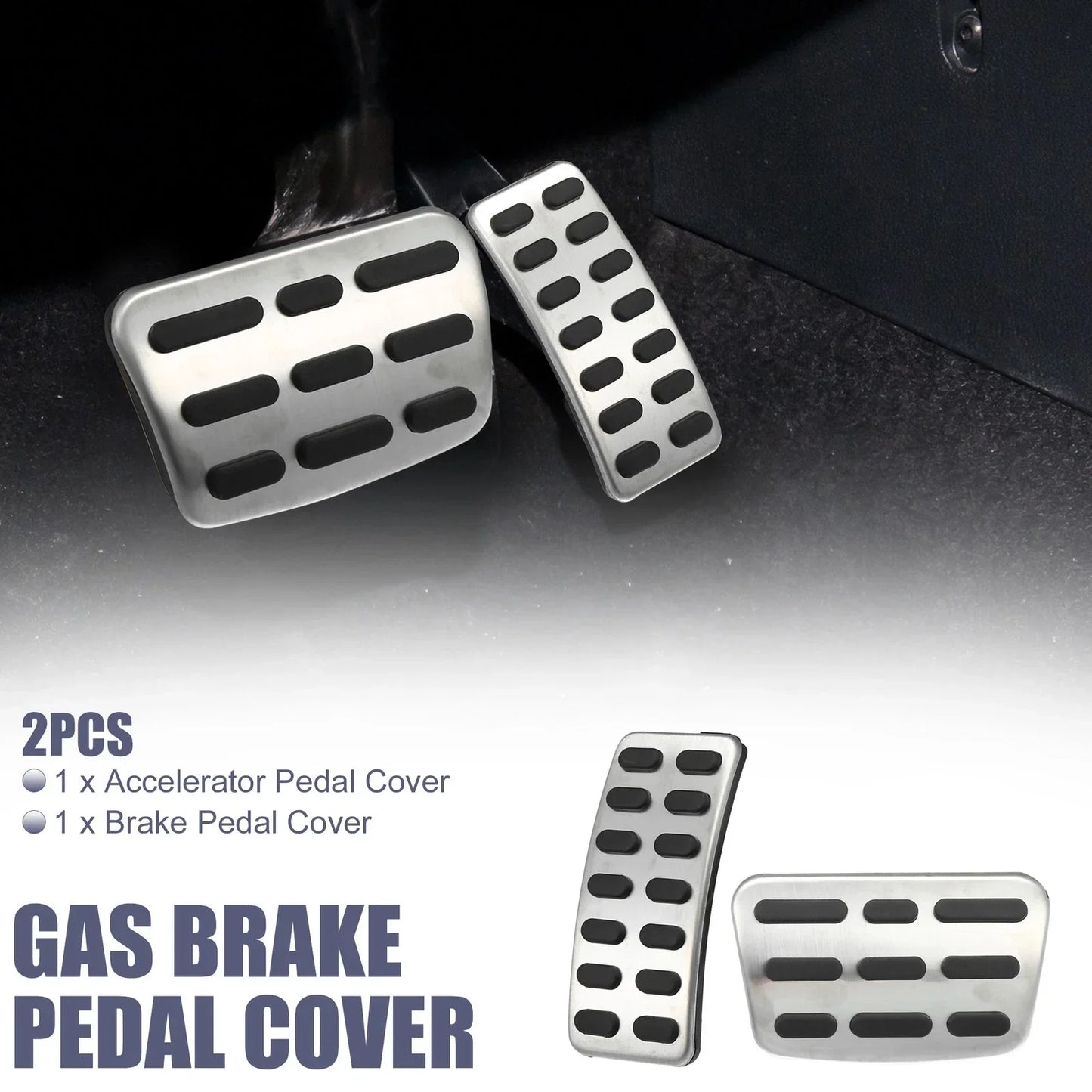 2 x Accelerator & Brake Pedal Covers for Hyundai