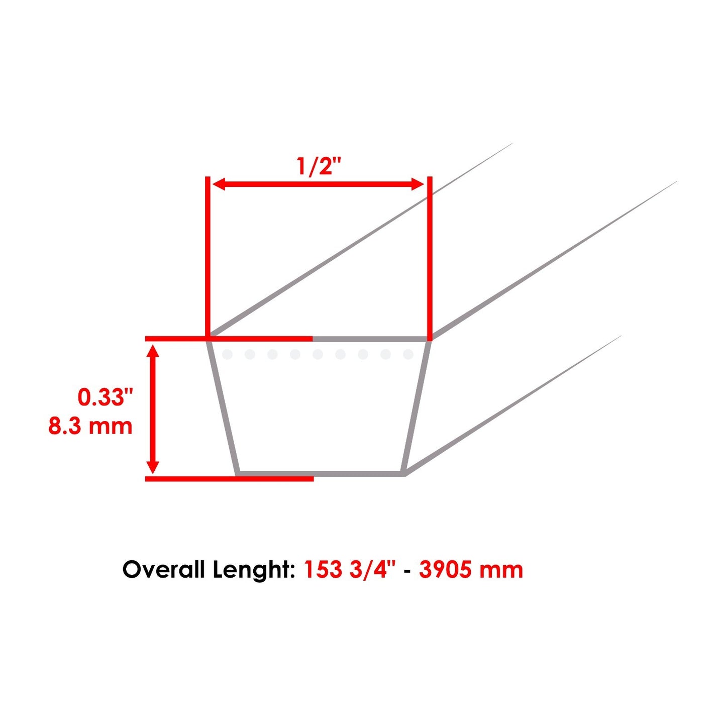 Deck Belt Replacement 52 Inch for Exmark Quest QST23KC522 QST24BE522 (2023–2024)