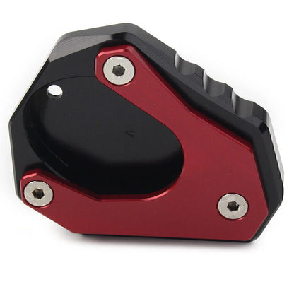 CNC Red Foot Stand Side Extension Plate for KAWASAKI Ninja 400, Versys 650, KLX 250