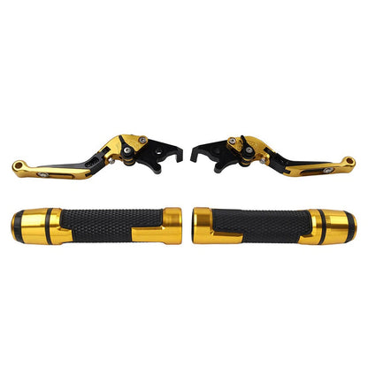 Gold Extendable Brake Clutch Levers Grip Set for Kawasaki Z650 Z900 (2017-2023)