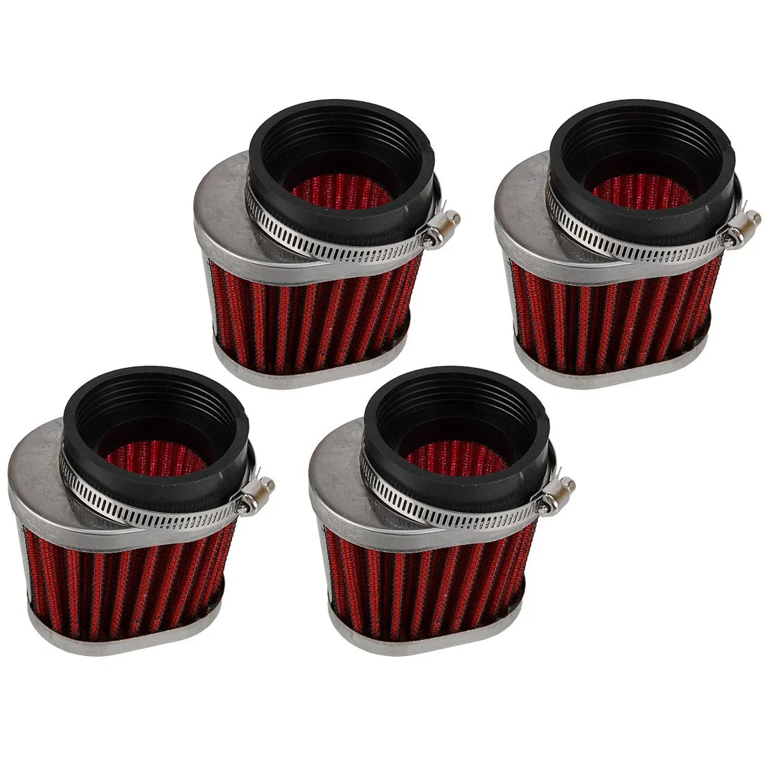 4 Pcs Performance Oval Pod Filters for Honda CB650/750/900/1000/1100/CBX