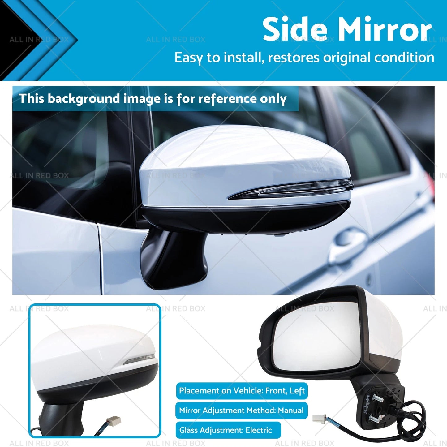 LH Electric Side Mirror with Turn Signal for Honda Jazz (2014-2019)