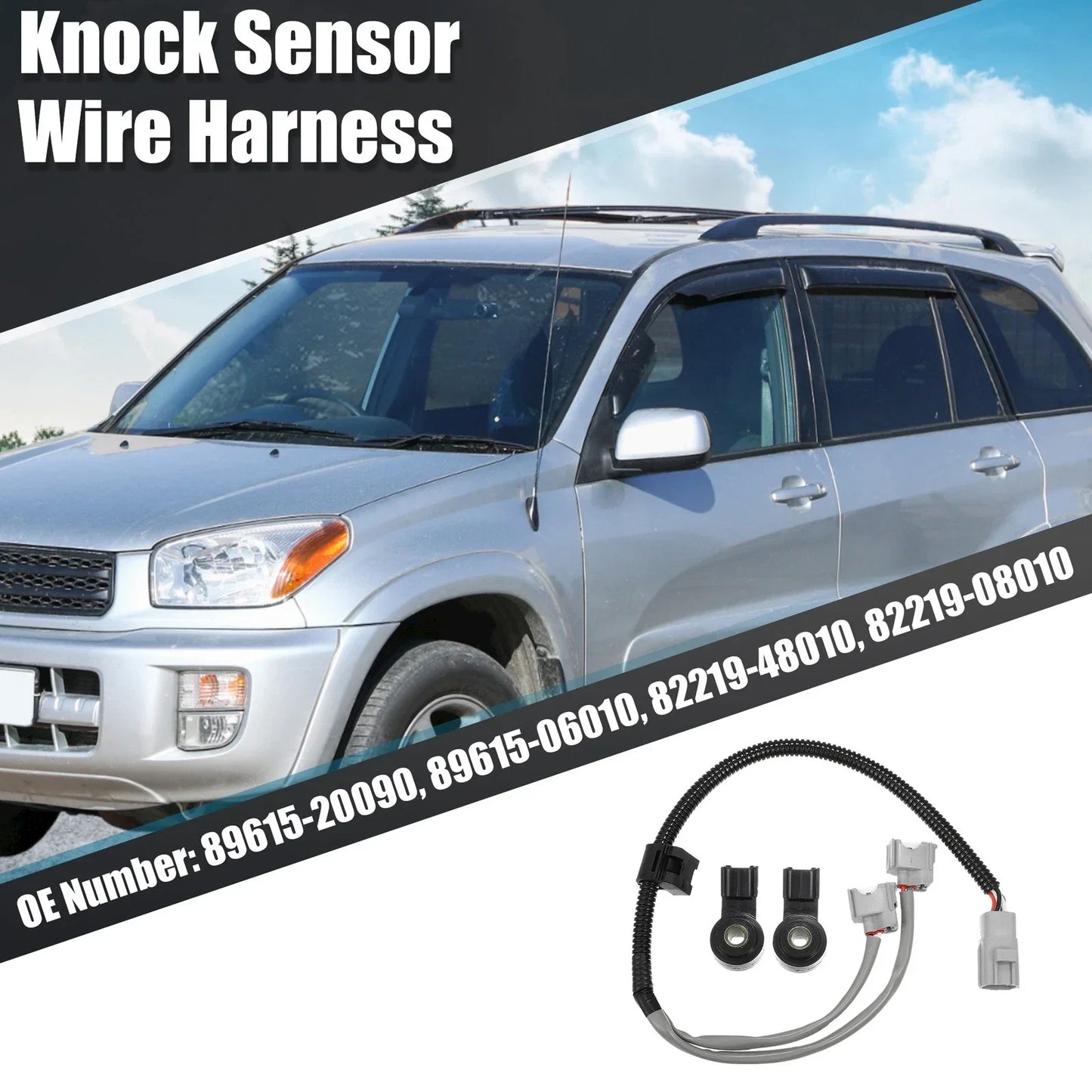 Knock Sensor Set with Harness for Toyota Camry Highlander Sienna (2001-2023)