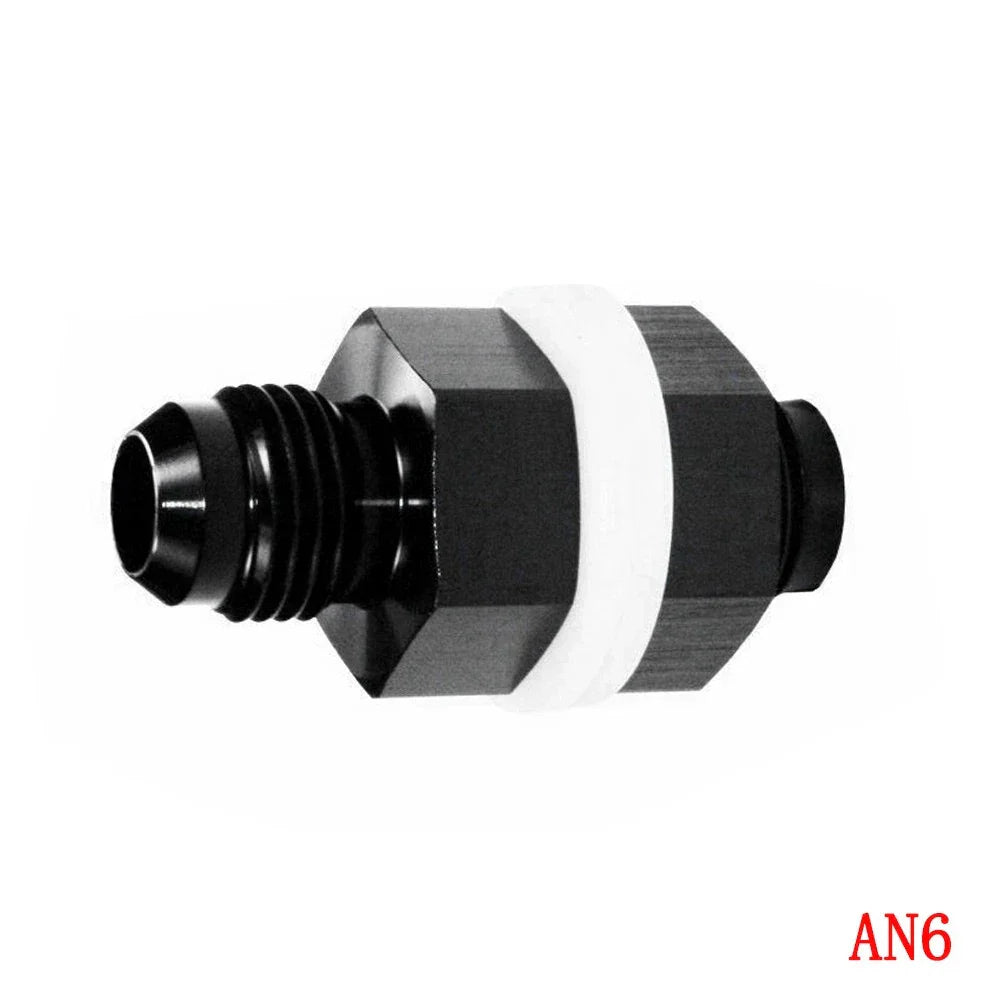 AN6 Flare Fuel Cell Bulkhead Fitting with Washer for Black Car