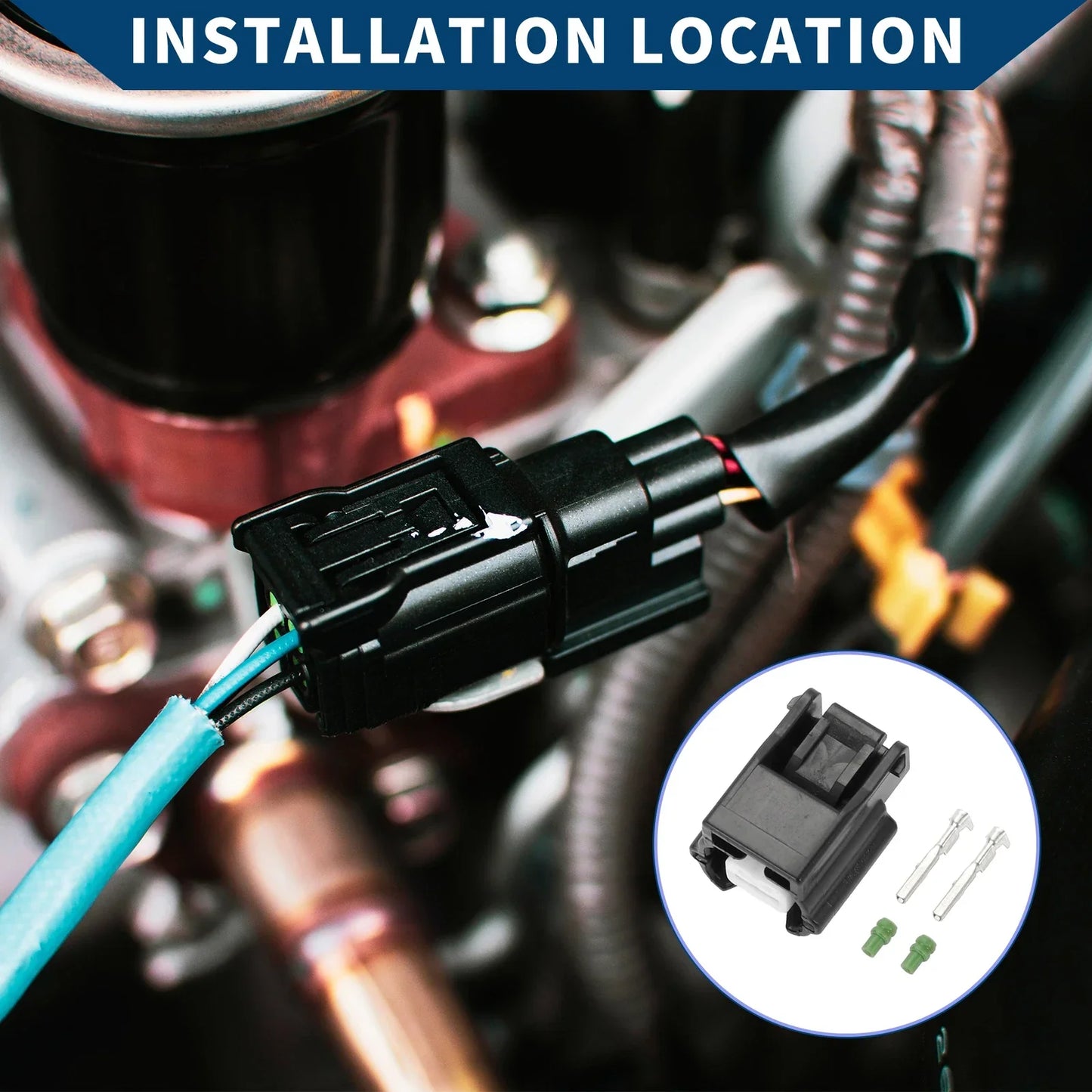 2 x Pin Headlight ABS Sensor Connector Plug for Honda
