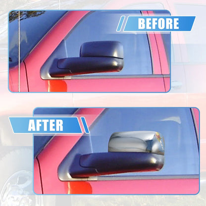 Chrome Plated Mirror Cover Caps for Dodge Ram 1500 2500 3500 (2002-2008)