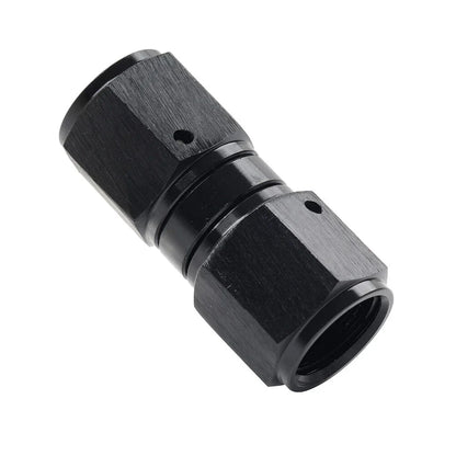 6AN Female to Female Swivel Coupler Union Fitting Adapter - Aluminum Black