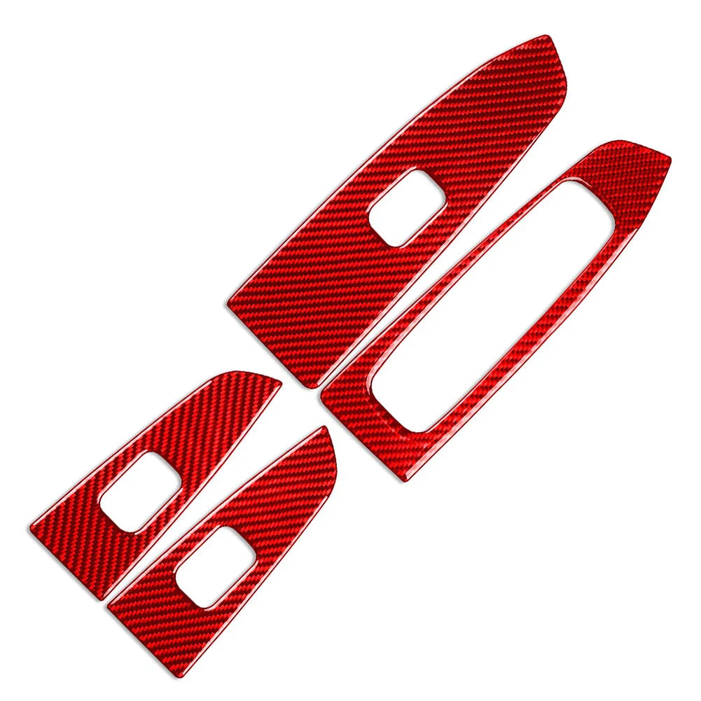 Carbon Fiber Window Lift Switch Panel Cover for Kia Forte Cerato K3 (2019-23)