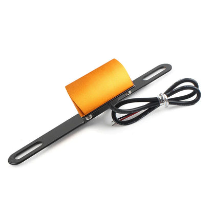 LED Brake Tail Light License Plate Mount Holder Bracket for Motorcycle Orange