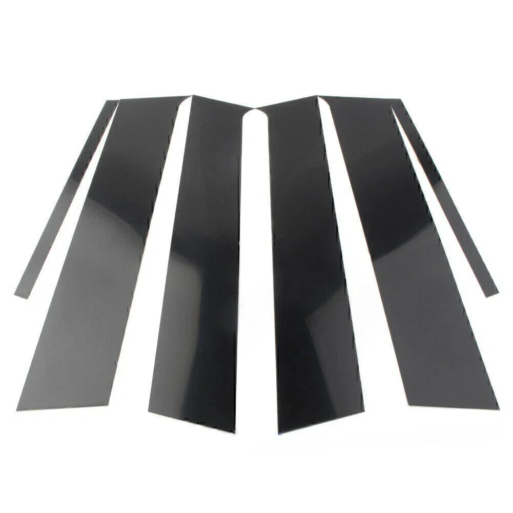 6 x Door Window Trim Covers for Mitsubishi Lancer Sedan (2008-2017) Black