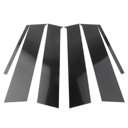 6 x Door Window Trim Covers for Mitsubishi Lancer Sedan (2008-2017) Black