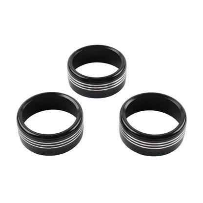 Blk AC Climate Control Knob Ring Covers for Subaru Forester XV Crosstrek WRX STi (2014-2021)