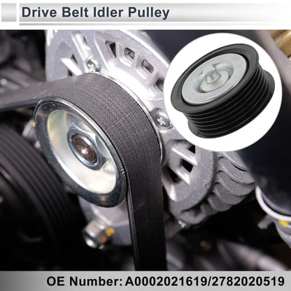 Drive Belt Idler Pulley for Mercedes-Benz W212 (2009-2014) Black 1 x Pc