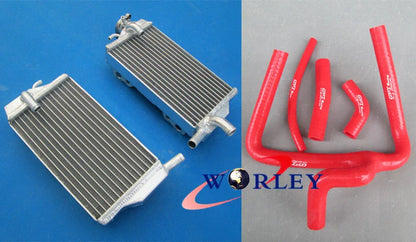 Aluminum Radiator + Y Hose Kit RED for Honda CR250R (2002-2004)