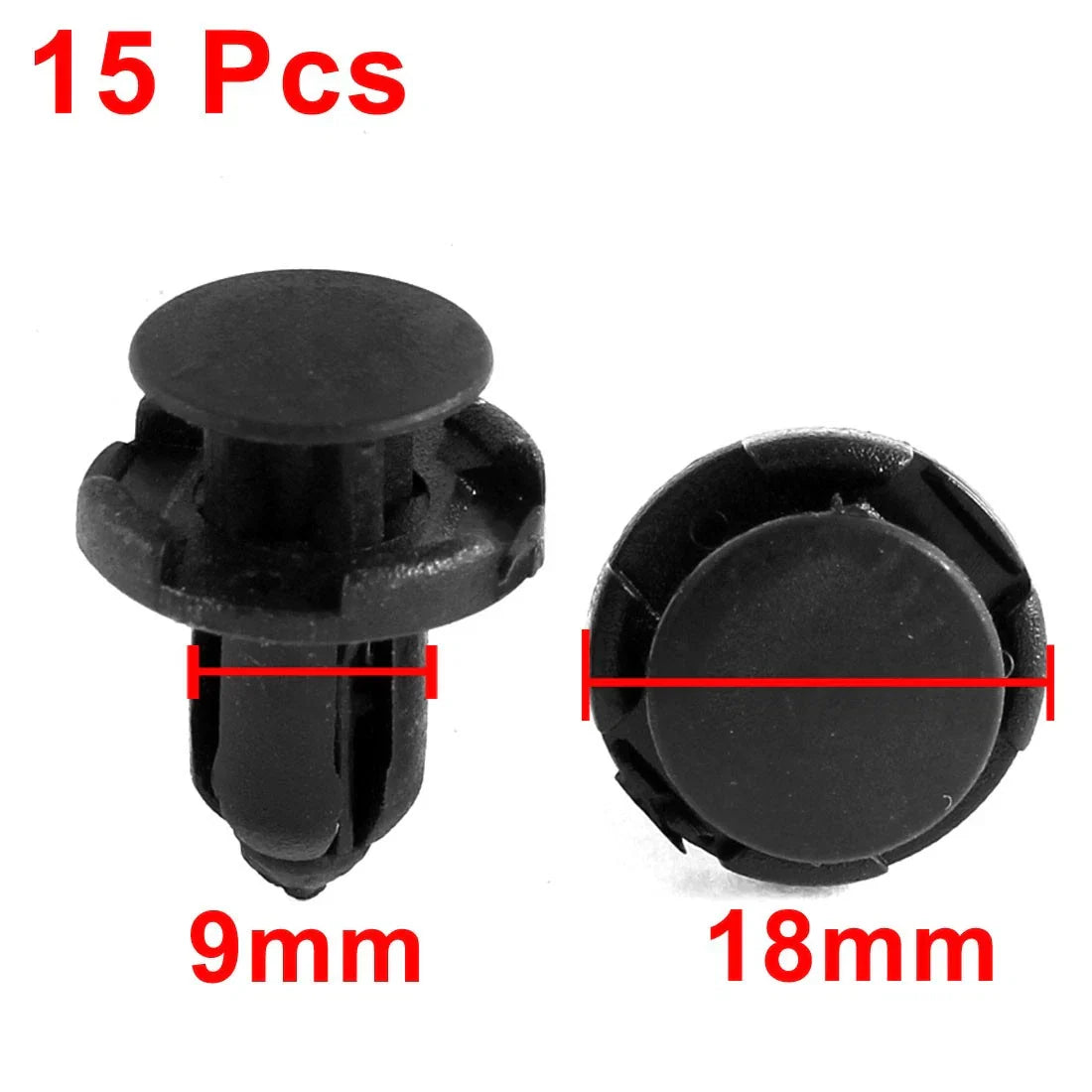 15 x 9mm Plastic Rivets Fasteners for Honda Bumper Mudguard Clips