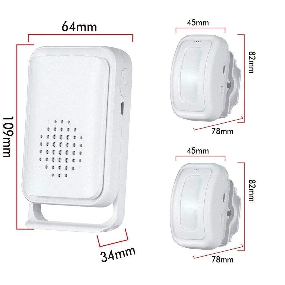 Wireless Motion Sensor Alarm Door Chime with 1 Receiver for Business